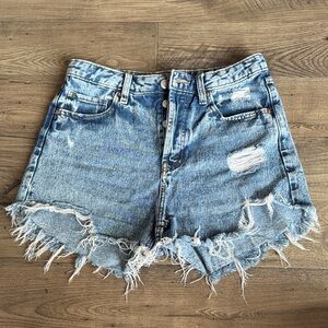Wild Fable Blue Distressed Jean Shorts
